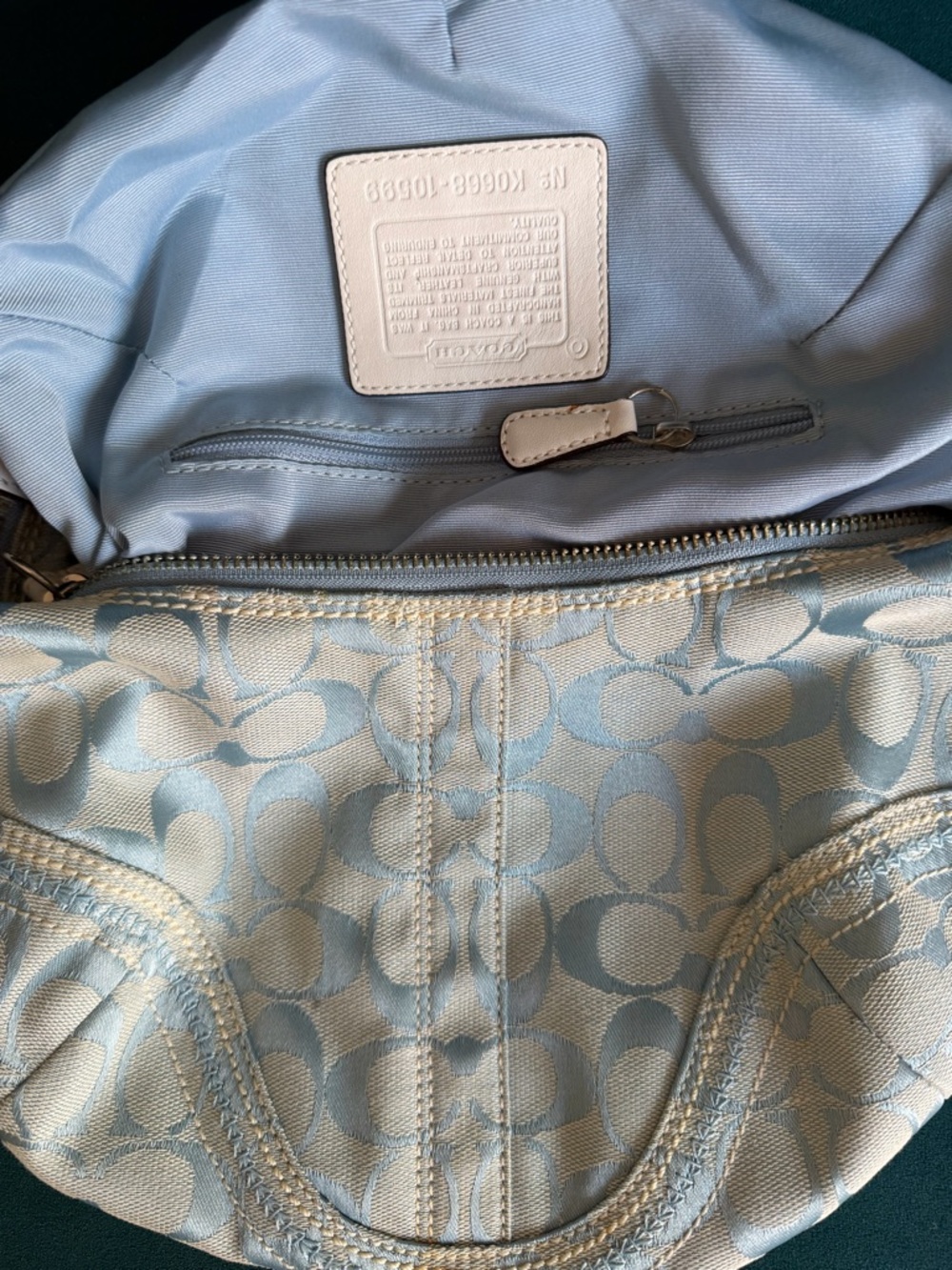 Coach 10599 Signature Leather Canvas in Blue - Picture 6 of 11